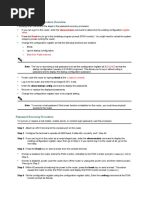 Password Recovery Procedure Overview - 3650