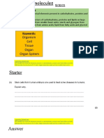 Structure and Functions of Biological Molecules