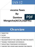 Income Taxes By: Damtew Mengesha (Acca, Dipifrs)
