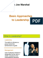 Ongamo Joe Marshal - Basic Approaches To Leadership