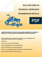 Baja SAE India 08 Technical Transmission Details