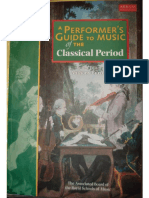 A Performer's Guide To Music of The Classical Period by Burton, Anthony (Ed.)