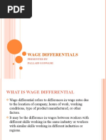 Wage Differentials: Presented by Pallabi Goswami