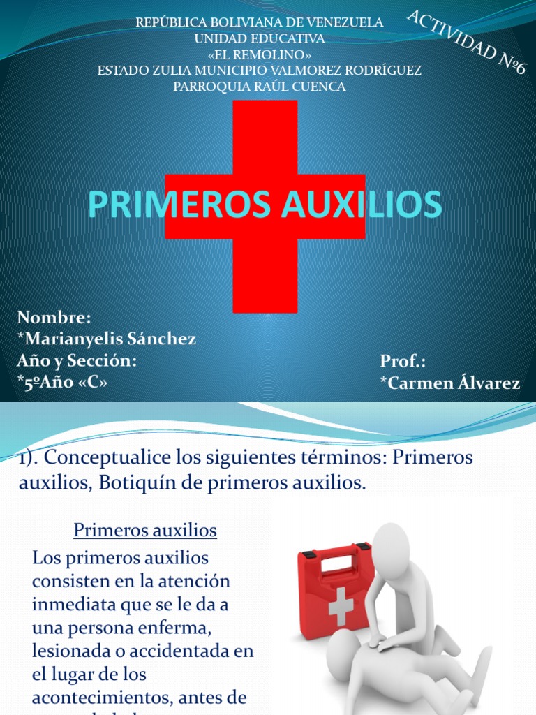 Conceptos y Normas de Primeros Auxilios | PDF | Primeros auxilios | Herida