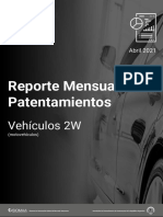 Reporte Mensual de Patentamientos: Vehículos 2W