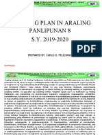 Learning Plan in Araling Panlipunan 8