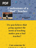 Confessions of A Bad Teacher