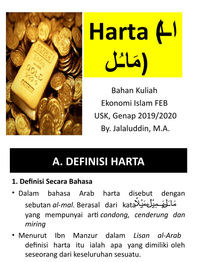 Al Mal Harta Dalam Islam 2019 Odp Pdf