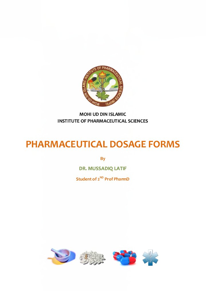 Pharmaceutical Dosage Forms (PDFS) | PDF | Topical Medication ...