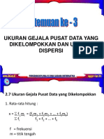 Ukuran Gejala Pusat Data Yang Dikelompokkan Dan Ukuran Dispersi