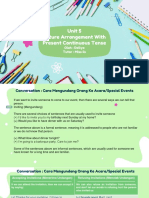 Unit 5 Future Arrangement With Present Continuous Tense: Oleh: Dellya Tutor: Miss Iis