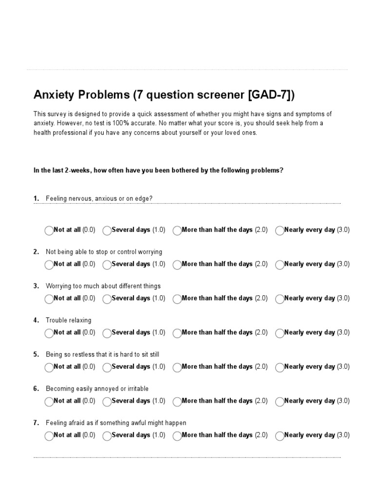 PHQ-9 and GAD-7 in Spanish | PDF | Self-Improvement