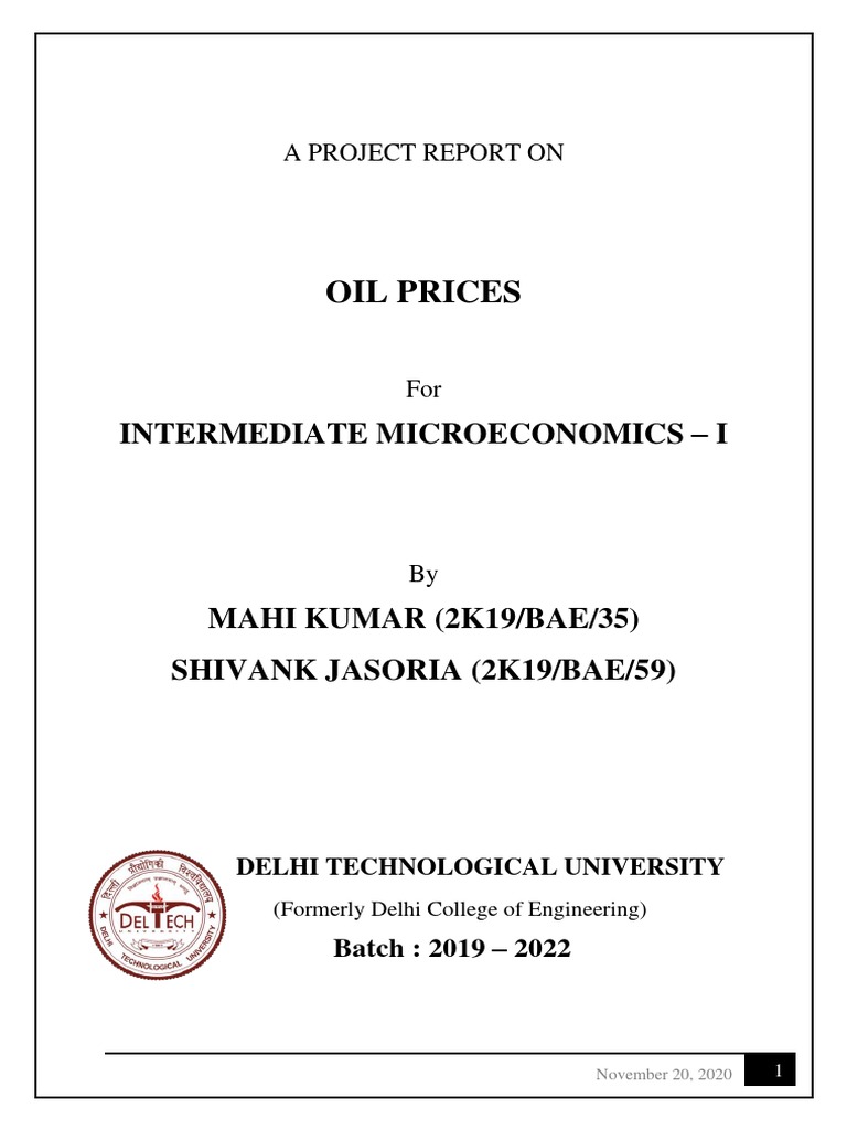 Oil Prices: Supply, Demand, and Impact | PDF | Price Of Oil | Inflation