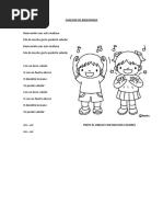 Canciones de saludo para niños | PDF | Artes del Lenguaje y Comunicación