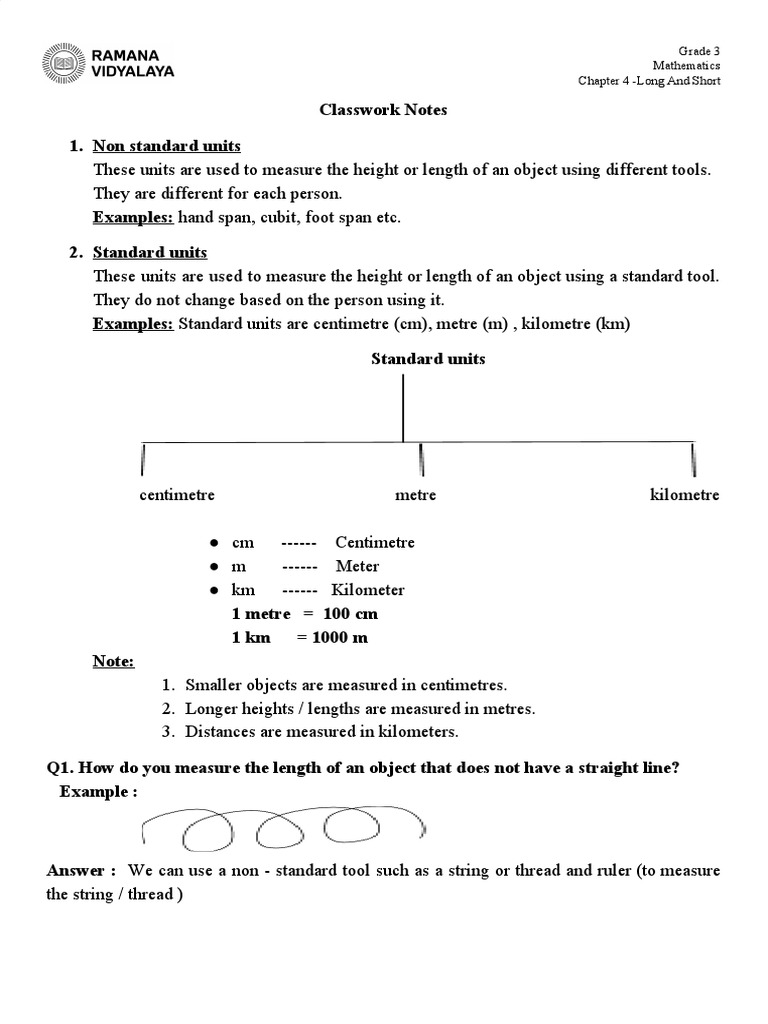 Understanding Standard and NonStandard Units of Measurement for Length