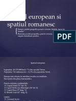 Spatiul Romanesc Si Spatiul European