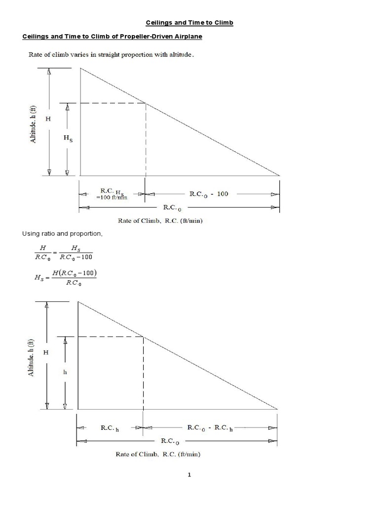 Ceilings and Climb Time Calculations | PDF | Altitude | Rocketry