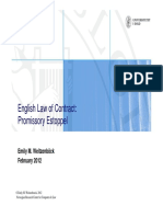 English Law of Contract: Promissory Estoppel: Emily M. Weitzenböck February 2012