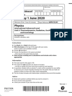 IAL-Physics Unit 5 (WPH15-01) (2020-06-01) Q+A
