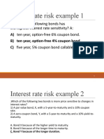 Interest rate risk bond examples