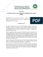 Estimación de Caracteristicas Hidrologicas Delsuelo