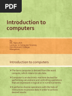 Chapter 1 Introduction To Computers - BCA