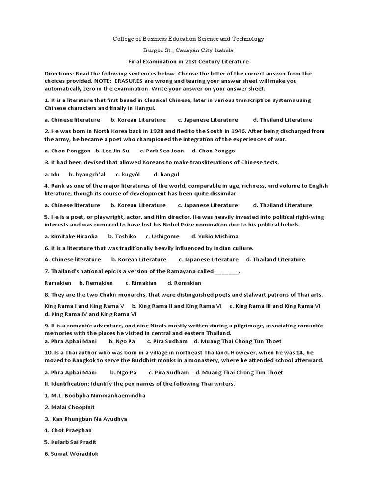 21st Finals | PDF | Thailand | Poetry