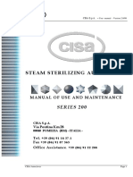 Cisa 200 Autoclave - User and Service Manual