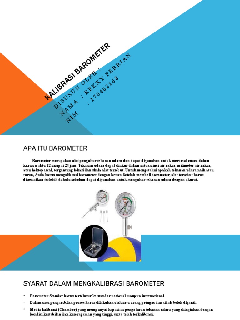 Kalibrasi Barometer untuk Akurasi Pengukuran | PDF