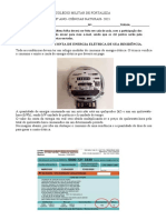 Trabalhando A Conta de Energia Elétrica de Sua Residência