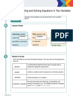 Warm-Up: Writing and Solving Equations in Two Variables