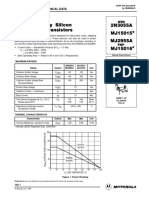 2N3055A, MJ2955A, MJ15015G, MJ15016G Motorolla Datasheet