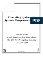 Operating Systems II Systems Programming in C