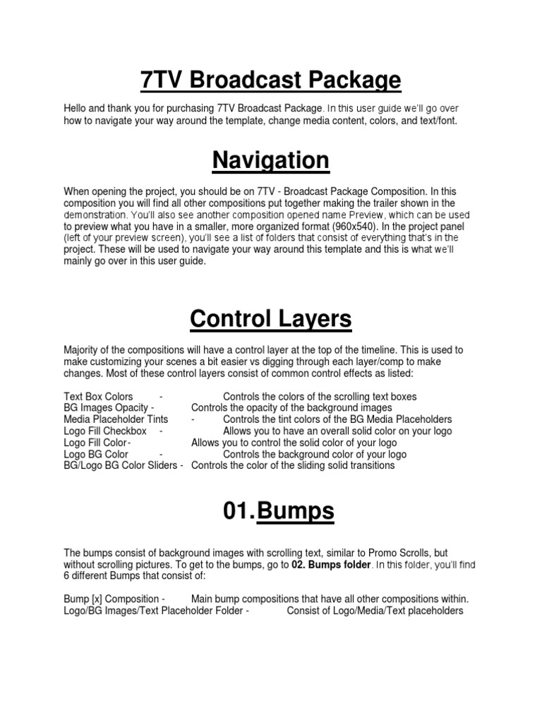 7TV Broadcast Package User Guide | PDF | Software | Computing