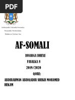 AF - SOMALI 8 Aad | PDF