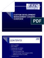 3 - The Custom Development Management Cockpit - STC PRESENTATION