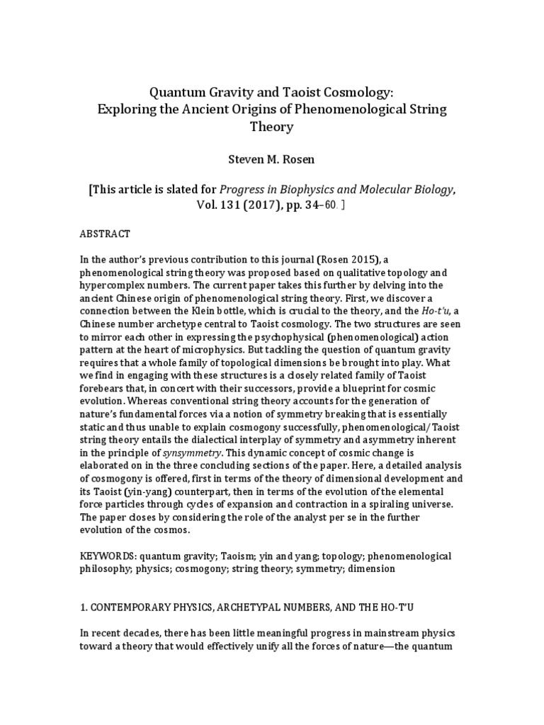 Quantum Gravity and Taoist Cosmology Exp | PDF | Quantum Mechanics ...
