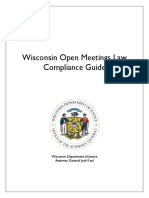 Wisconsin Open Meetings Law Compliance Guide