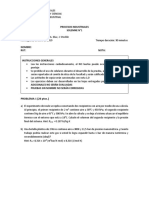 Procesos Industriales Solemne N°1: PROBLEMA 1 (20 Ptos.)