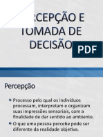 Processo de percepção e como influencia a tomada de decisões