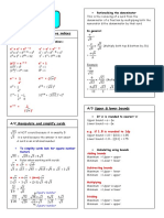 Grade A/A PROMPT Sheet: A/1 Use Fractional & Negative Indices