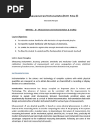 EC-1 (Measurement and Instrumentation) Unit 1 Notes (I)