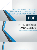 Estimación de Parámetros y Prueba de Hipótesis para La Media y Diferencia de Medias