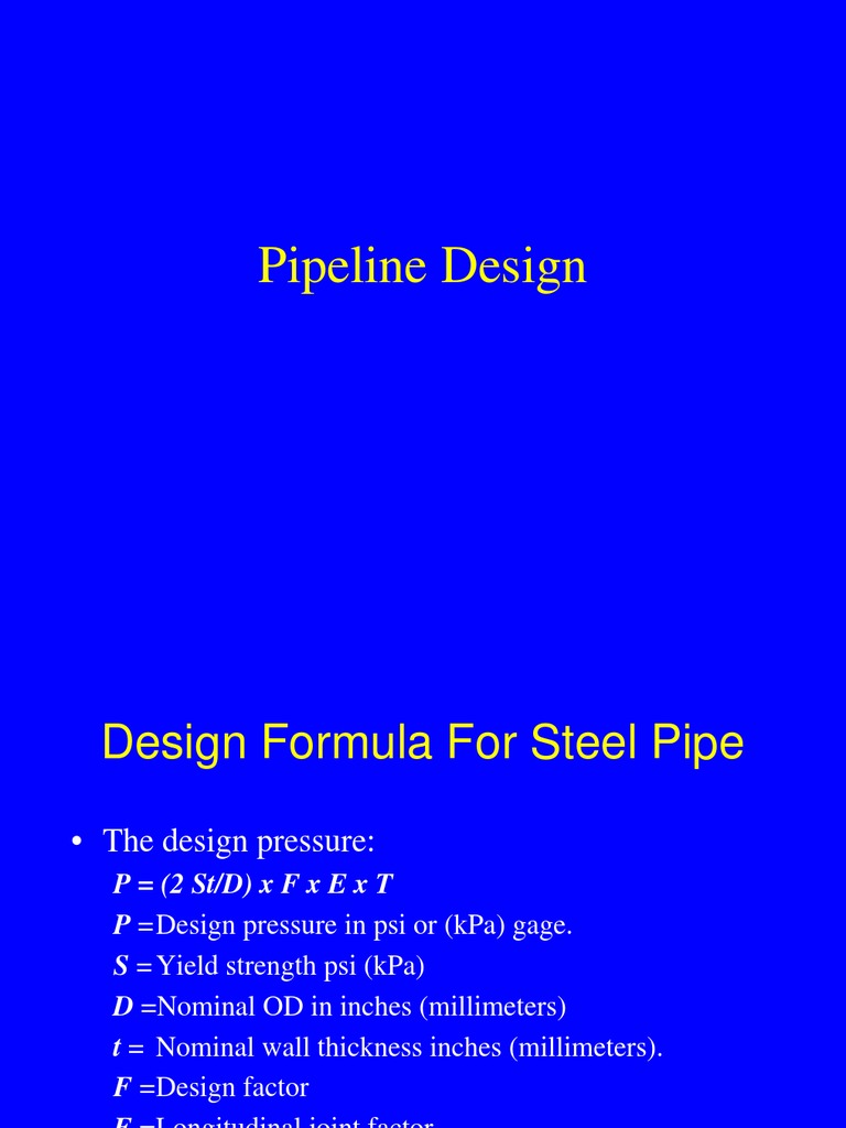 Pipeline Design PDF Anode Pipe (Fluid Conveyance)