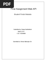 Final Assignment Web API: Student Portal Website