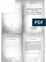 341072427 AUERBACH Erich Lenguaje Literario y Publico en La Baja Latinidad y en La Edad Media Cap Proposito y Metodo PDF