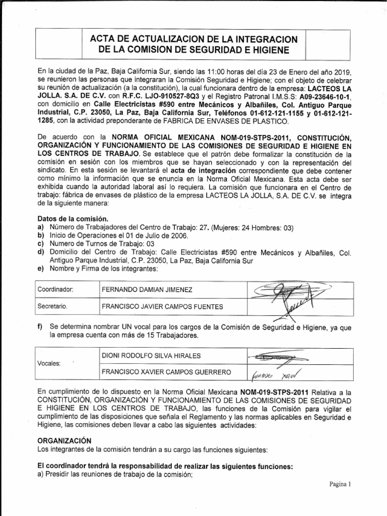 Acta de Comision Mixta | PDF
