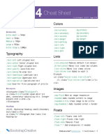 Bootstrap Cheat Sheet: Breakpoints Colors