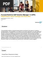 Focused Build For SAP Solution Manager 7.2 (SP5) : Requirement, Work Package and Work Item