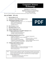 Computer Science Technology: Area of Study (45 S.H.)